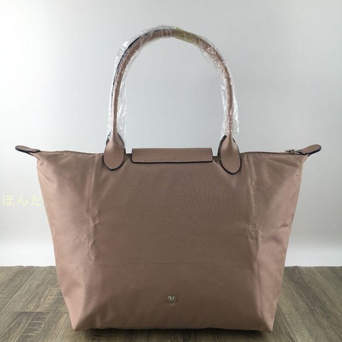 Bolso de Mano LONGCHAMP Modelo 70 Le Pliage Club Talla L Tiza L Lona Reciclada Nuevo - Imagen 2 de 6