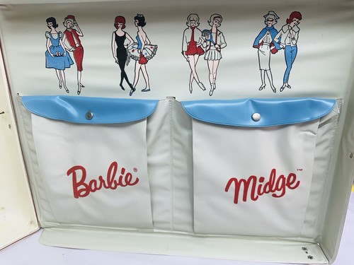 Vintage MATTEL 1964 Barbie and Midge Doll Carrying Case RED - Picture 10 of 15