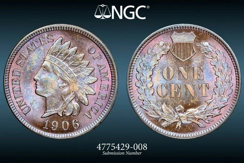 1906 Indian Head Cent NGC MS-64 BN - Beautifully Toned Specimen!