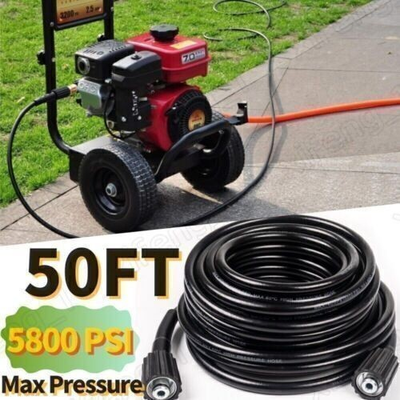 #ad 15M 50FT 5800PSI High Pressure Washer Hose M22 14mm Power Washer Extension Hose $17.55
