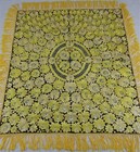 Vintage Hungarian Matyo Floral Silk Hand Embroidered Tapestry Panel 141x124cm