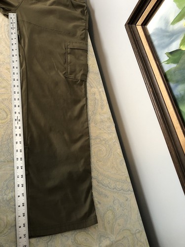 Prana Zion Pants Men 36x31 Green Hiking Stretch Nylon Snap Leg Outdoors Gorpcore - Picture 15 of 18