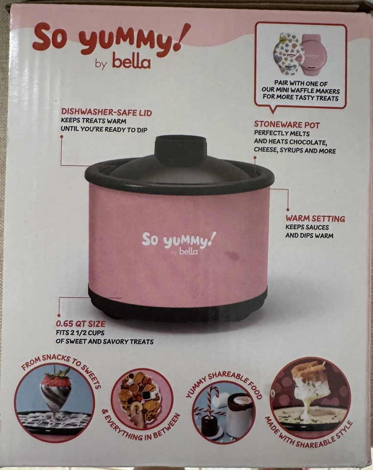 Bella So Yummy мини ковш розовый электрический фондю набор сыр шоколад карамель новый - Изображение 3 из 4