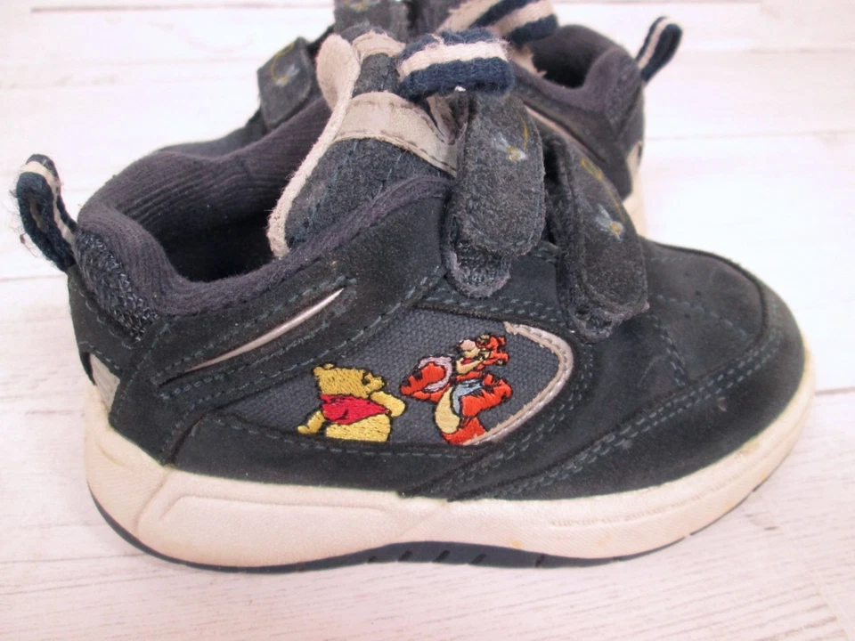 Zapatillas deportivas Winnie The Pooh Tigger vintage años 90 bebé niño talla 8 azul gamuza Foto 3 de 4
