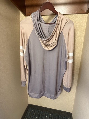 Felpa con cappuccio pullover leggero Lily by Firmiana donna 1XL beige oro rosa bianco nuova con etichette - Foto 2 di 4