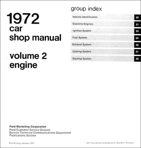 Original 1972 Ford Shop Manual Set Ranchero Torino Mustang T Bird LTD Lincoln - 第 3/6 張圖片