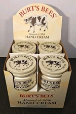 Burt's Bees Natural Almond & Milk Hand Cream 2 oz. with Display Box - 8 Bottles