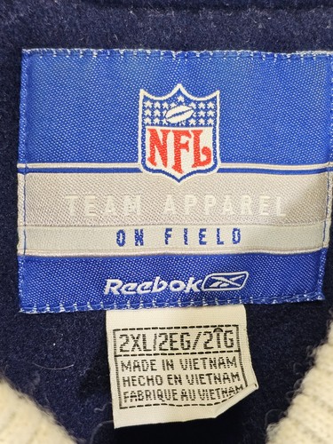 New England Patriots Wool Shell Reebok On field Jacket sz 2XL Polyester inner - Picture 4 of 12