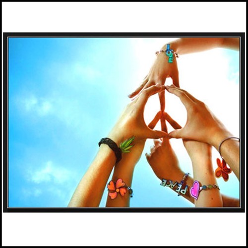 Fridge Fun Refrigerator Magnet MANY HANDS MAKE PEACE Love Brotherhood - Picture 1 of 7