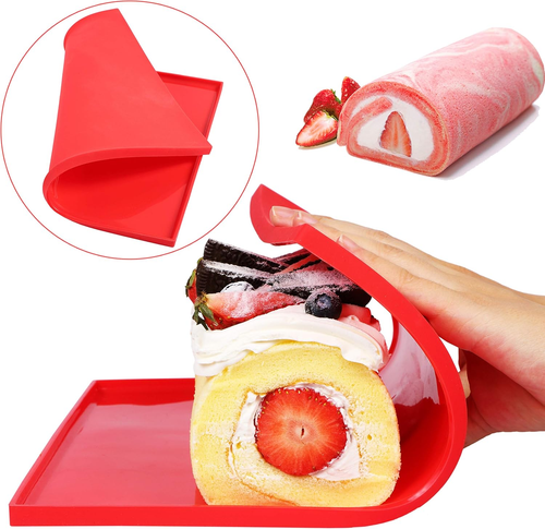 Luck Love 2 Stück Schweizer Brötchen Kuchen Matte Flexibles Backblech Gelee Rollform Silikon - Bild 2 von 12