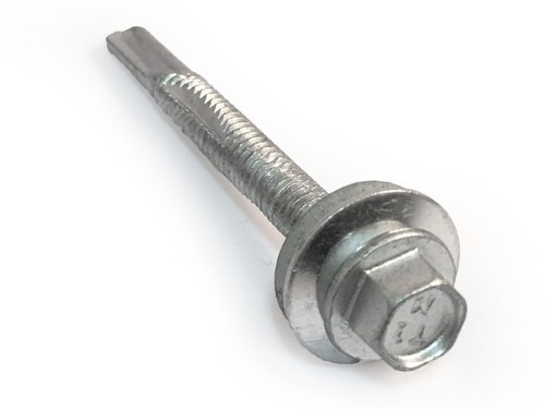 Tornillos TIMco 5,5 x 32 mm cabeza hexagonal autoperforación para techos TEK con lavadora de acero pesado - Imagen 2 de 4
