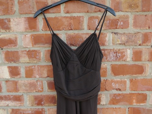 Ted Baker stunning brown 100% silk midi summer holiday dress size 10 no 2 - Picture 2 of 4