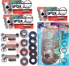 Suzuki GT750 Engine Rebuild Kit - Piston x3 - Rod Kit x3 - Bearings Seals Gasket