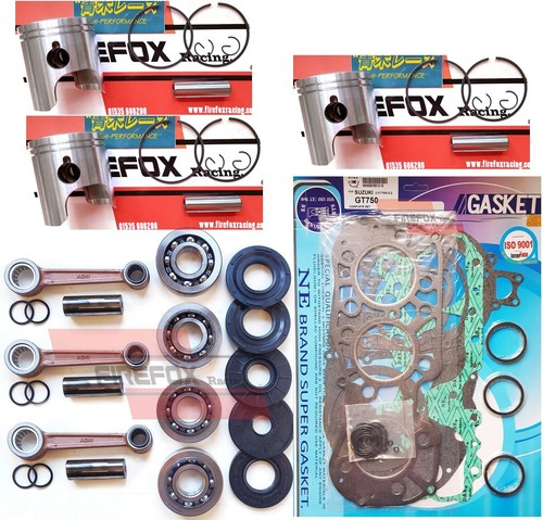 Kit Ricostruzione Motore Suzuki GT750 - Pistone x3 - Kit Asta x3 - Guarnizioni Cuscinetti - Foto 1 di 2