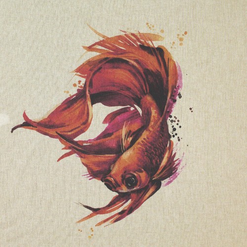 Cushion Panels 100% Cotton Linen Look Fabric Rich Colour Prints 18" x 18" - Picture 114 of 126