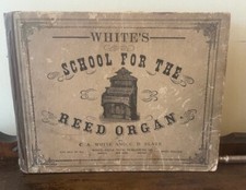 Vintage Reed Organ Music HC Book White School Blake 1875