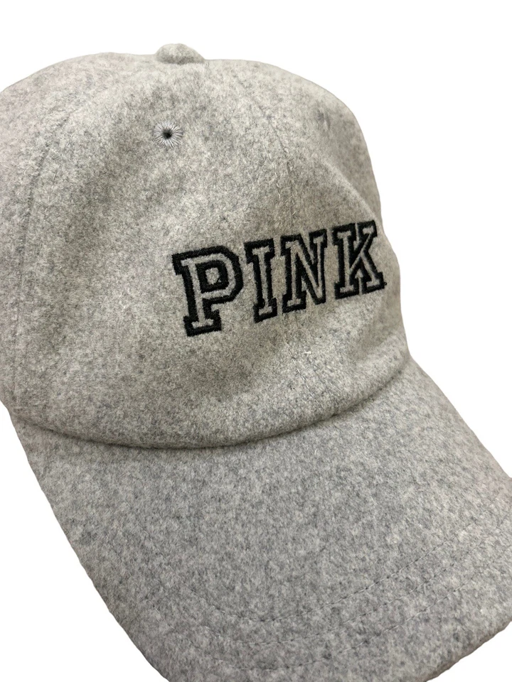 РОЗОВЫЙ Victoria's Secret шляпа крышка серый шерсти регулируемый бейсбольная шляпа женщин собаки - Изображение 3 из 4