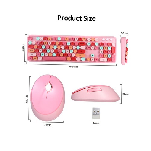 Mofii Sweet Keyboard Combo Mixed Color 2.4G Keyboard L6Z7 - Picture 8 of 11