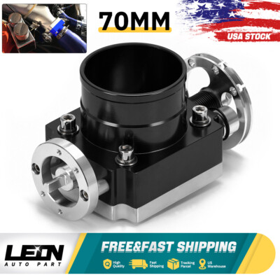 #ad #ad 2.75quot; 70mm Universal Throttle Body Aluminum Racing HighFlow CNC Billet Intake BK $39.80
