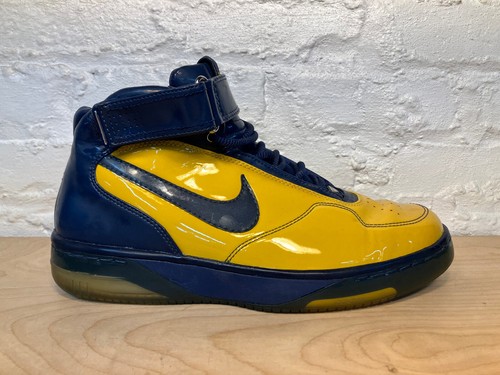 Size 11 - Nike Air Force 25 Navy / Yellow Patent MICHIGAN - OG 2007 - Picture 10 of 10