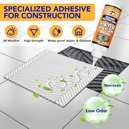 Heavy Duty Construction Adhesive 7.4 fl.oz, Easy-to-Apply Versatile Construction - Picture 4 of 7