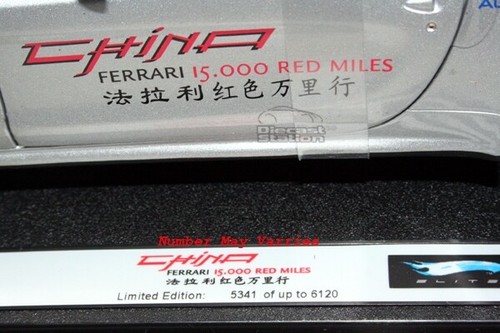 Elite Edition Ferrari 612 China 1/18 1 of 6120 Silver Hot Wheels (DAMAGE BOX) - Picture 4 of 6