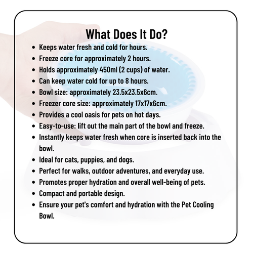 Water Cooling Drinking Bowl for Dogs Cats Pets Keeps Water Chilled Cold Fresh - Picture 3 of 7