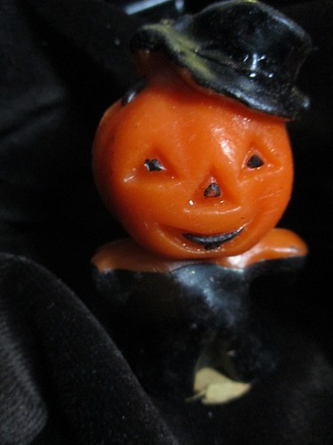 2 Vtg GURLEY Candle Halloween 3" Pumpkin Man Suit JOL Scarecrow UNLIT 10¢ - Picture 2 of 6