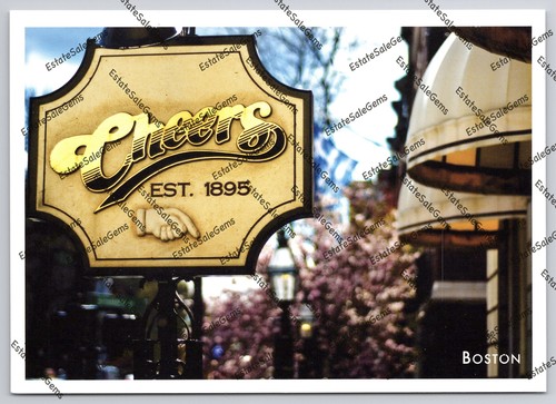 Vintage Postcard Boston Massachusetts Cheers Bar sign