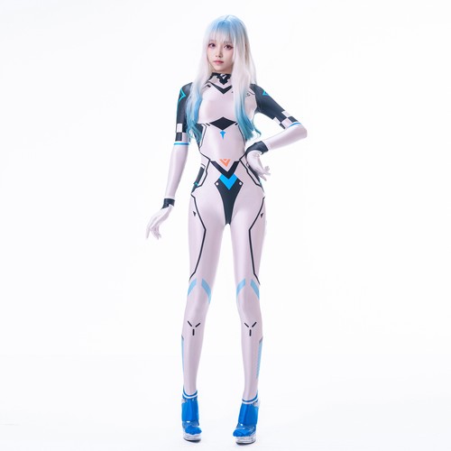 Sexy glänzender Damen-Badeanzug Druck Cosplay Clubwear Overall Rennen Strampler Yoga - Bild 6 von 15