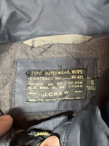 J Crew black Quilt Style Bomber Jacket Outer Wear Zip Button Men's Size S - Picture 3 of 9