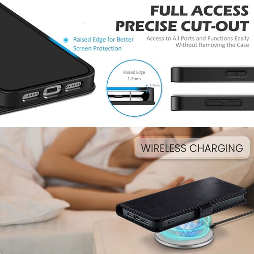 Schwarz für Samsung Galaxy Note9 Ständer Hülle Flip Wallet PU Leder Tasche Cover - Bild 11 von 12