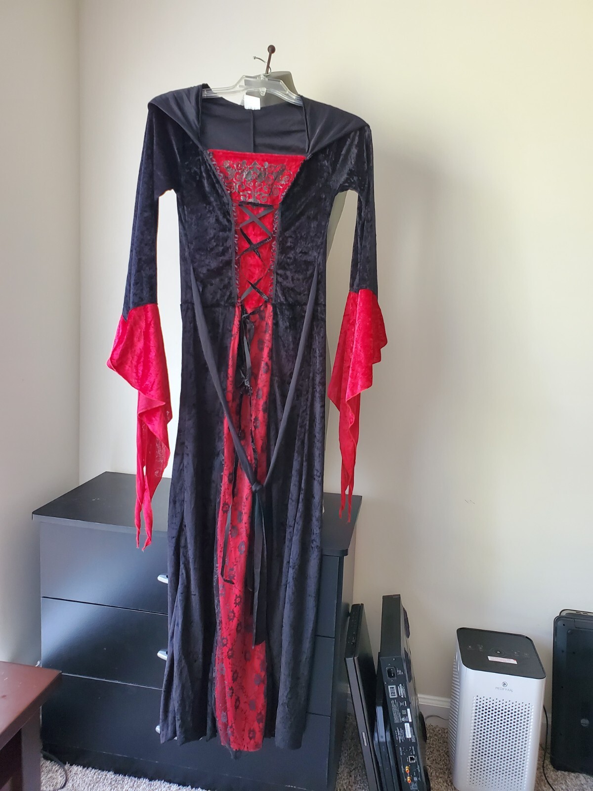 Red Sorceress Vampire Women Dress Costume Halloween H… Gem