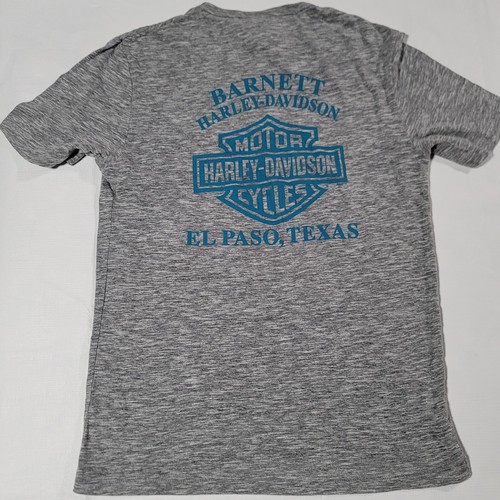 Harley-Davidson T Shirt Womens Sz S Gray Short Sleeve Motorcycle Graphic El Paso - Picture 2 of 7