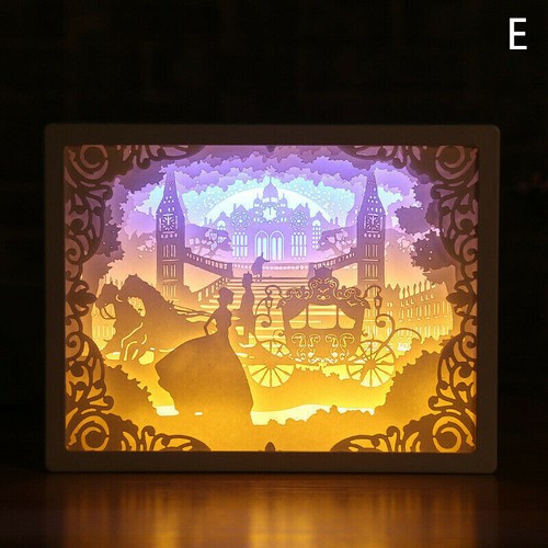 3D Paper Carving Light Creative Lamp Shadow LED USB Table Night Light Decor Gift - Picture 8 of 27