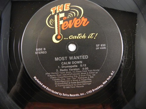 Most Wanted – Calm Down ~ 1989 12" Fever Records Vinyl Single EX Funk Hip Hop - Picture 3 of 6