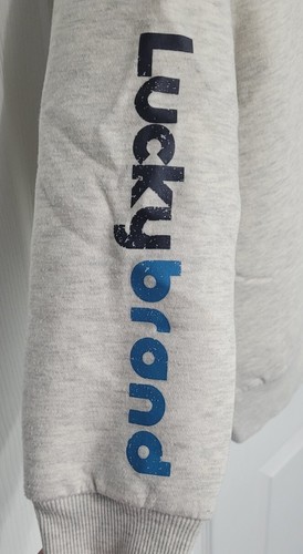 Lucky Brand Youth Large (14/16) Full Zip Up Sherpa Lined Hoodie Sweatshirt - Picture 5 of 6