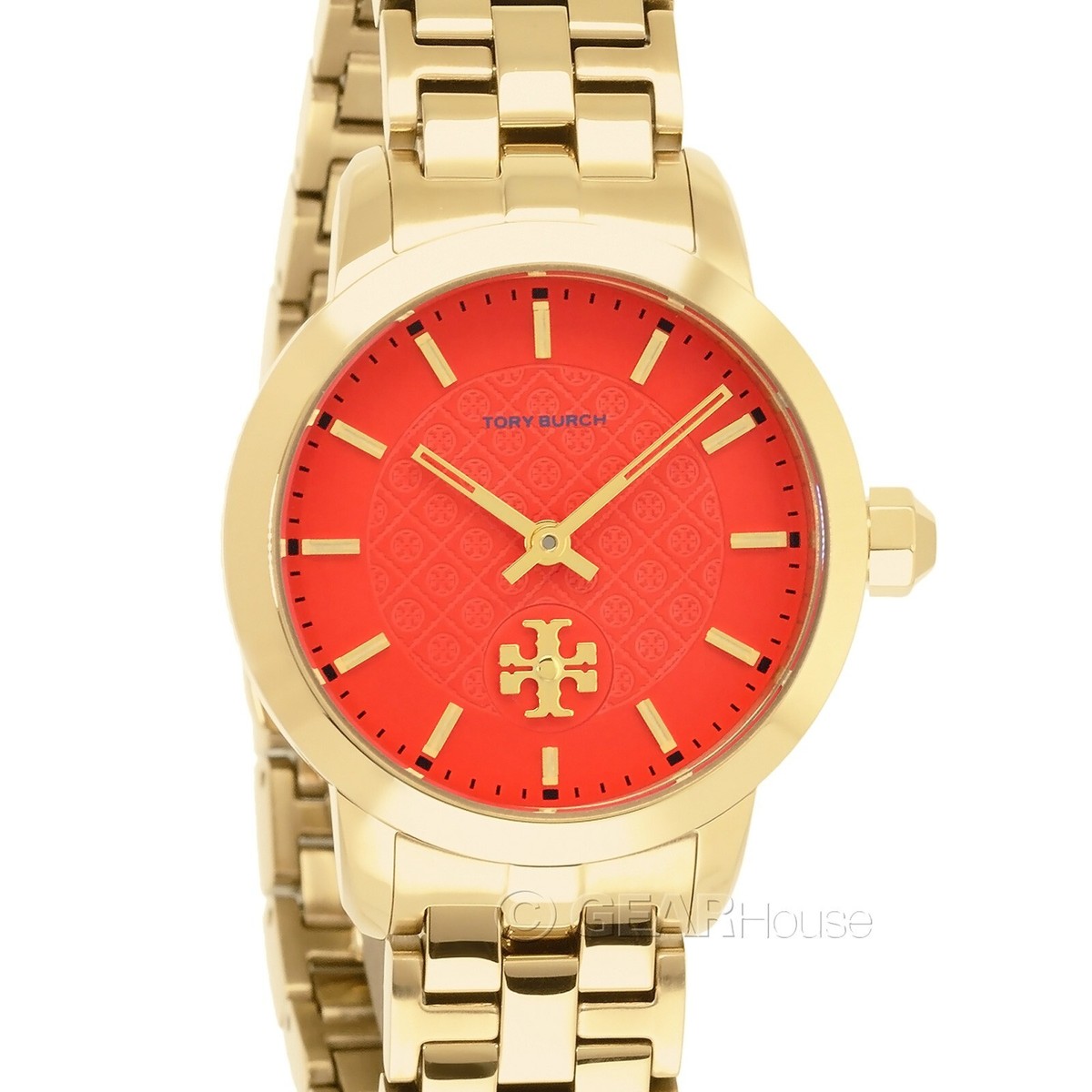 TORY BURCHトリーバーチ　レッド　腕時計 Tory Burch 'The Tory' Womens Dress Watch, Red Dial, Gold