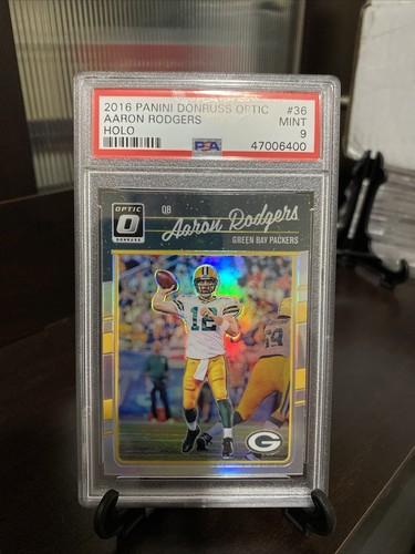 2016 Panini DONRUSS OPTIC HOLO AARON RODGERS #36 PSA 9 MINT, Green Bay PACKERS! - Picture 5 of 6