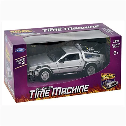 DELOREAN RITORNO AL FUTURO I '85 1/24 metallo WELLY 39383 - Immagine 2 di 2