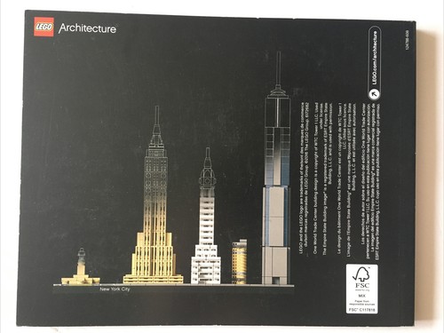 LEGO Architecture New York City 21028 598 pcs ages 12+ 100% complete Instruction - Picture 4 of 12