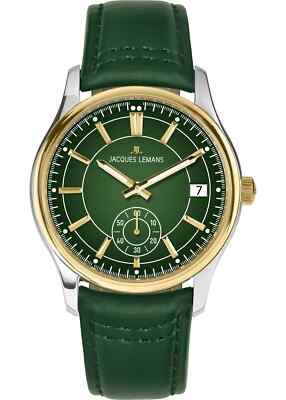 Jacques Lemans, Derby, Lederarmband Herrenuhr, NEU