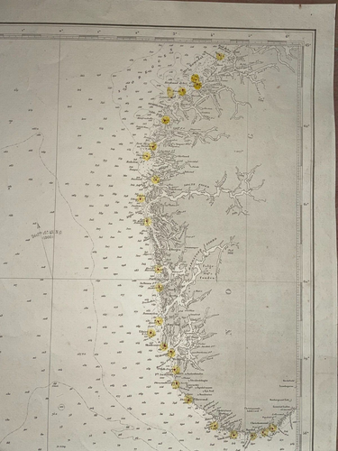 BRISTISH ISLES IRELAND 1897 (1906) VERY LARGE ANTIQUE SEA CHART - Picture 7 of 14