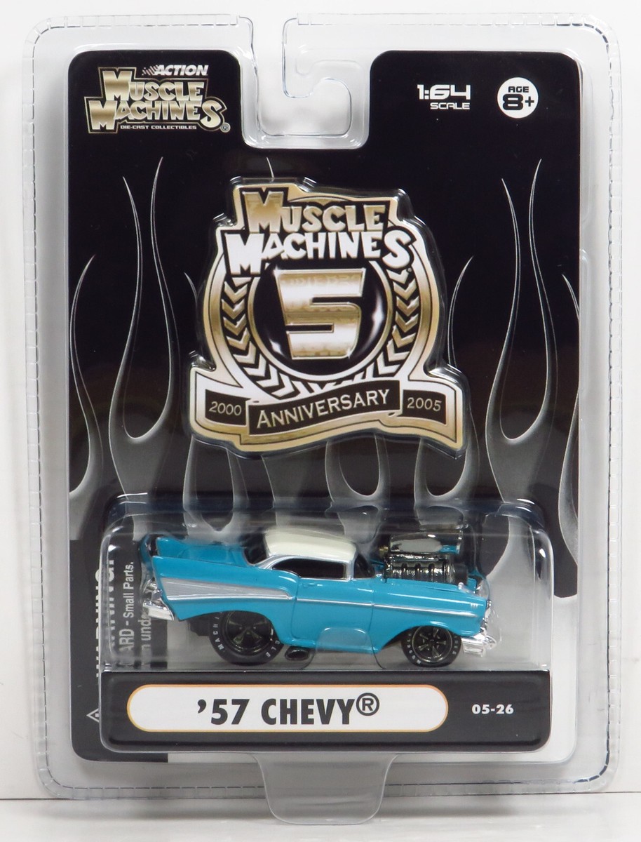 Muscle Machines 5th Anniversary 1957 Chevy Bel Air Turquoise Car