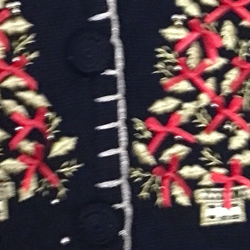 Victoria Harbor Beaded Christmas Ugly Novelty Sweater Vest Women M READ FLAW - Picture 13 of 24