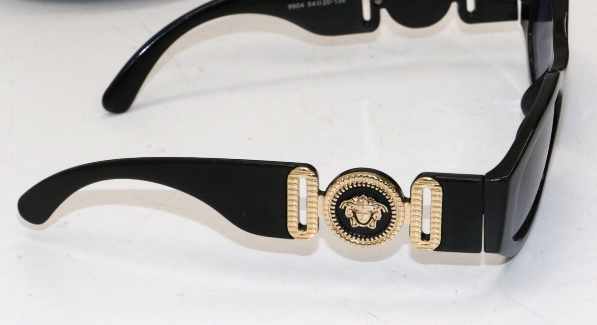 VERSACE サングラス Versace Black Oval Sunglasses 9904 54-20-138 - Black/Gold | eBay