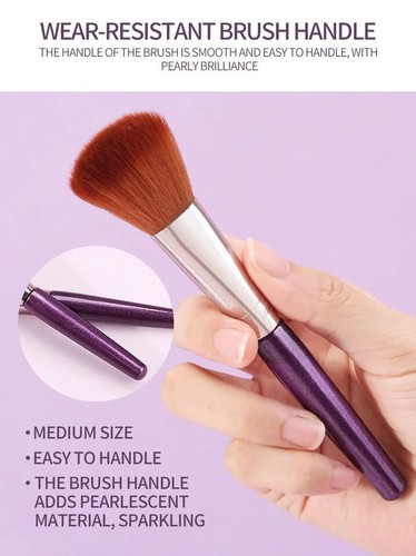 Set 18Pcs Mauve Professionnel Poudre Pinceaux Brosse Maquillage Make-up Pinceau - Foto 14 di 19