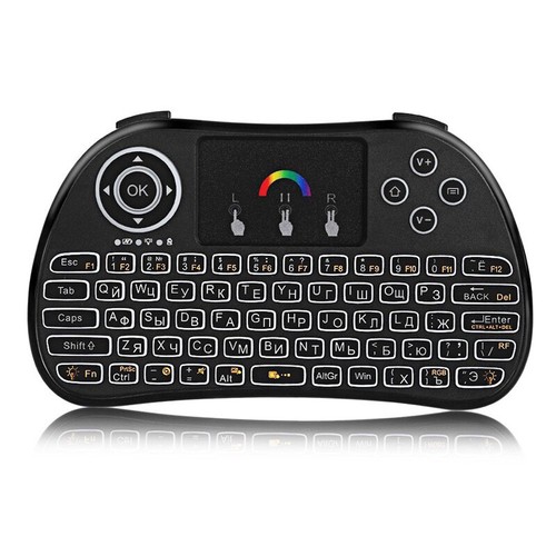 Wireless Touch Pad Keyboard USB 2.4G Multi Point w RGB Backlight Cordless Keypad - Picture 7 of 11