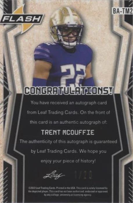 2022 Leaf Flash Trent McDuffie #BA-TM2