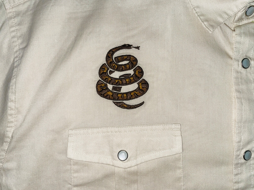 CAMISA HOWLER BROS Brothers Guacho Diseño Serpiente Perla Snap Western Rodeo Usada XL - Imagen 6 de 23
